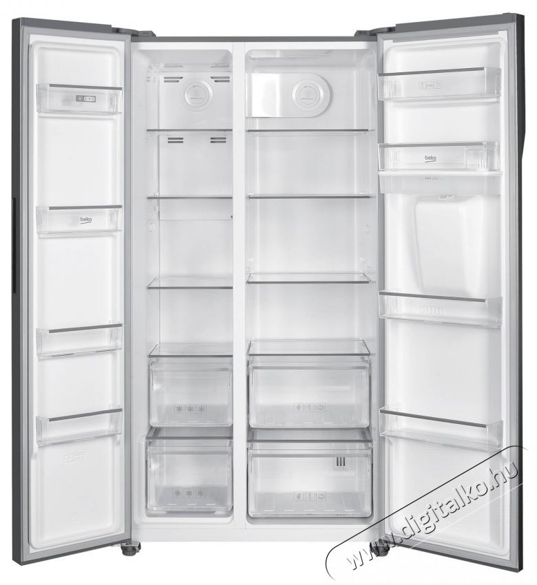 Beko GNO5322WDXPN Side by side hűtőszekr&eacute;ny, 532 Inox Konyhai term&eacute;kek - Hűtő, fagyaszt&oacute; (szabadon&aacute;ll&oacute;) - Amerikai t&iacute;pus&uacute; Side By Side hűtő - 534868