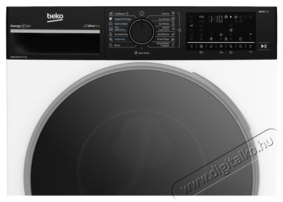 Beko B7DFT68442WBPB mos&oacute;- sz&aacute;r&iacute;t&oacute;g&eacute;p, EnergySpin, 8/5 kg, 1400RPM, HomeWhiz, D energiaoszt&aacute;ly, Feh&eacute;r H&aacute;ztart&aacute;s / Otthon / K&uuml;lt&eacute;r - Mos&oacute;g&eacute;p / sz&aacute;r&iacute;t&oacute;g&eacute;p - Mos&oacute;-sz&aacute;r&iacute;t&oacute;g&eacute;p - 536130