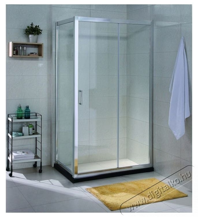 Belform Clear Zuhanykabin, n&eacute;gysz&ouml;gletes, kr&oacute;mozott profil, 110x70cm H&aacute;ztart&aacute;s / Otthon / K&uuml;lt&eacute;r - F&uuml;rdőszoba / wc - Kieg&eacute;sz&iacute;tő - 536137