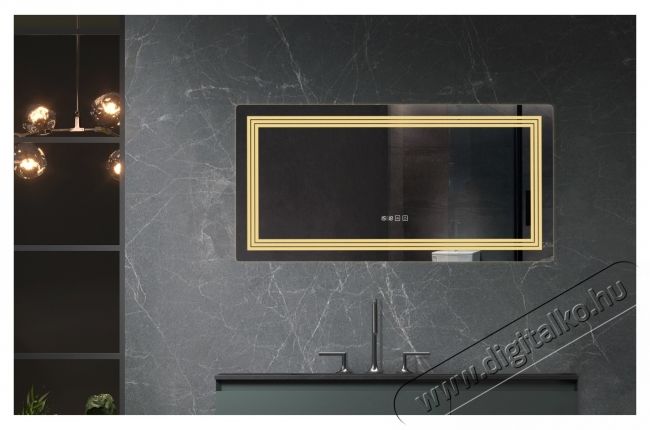 Belform Cronos f&uuml;rdőszobai t&uuml;k&ouml;r, 3 sz&iacute;nű LED vil&aacute;g&iacute;t&aacute;ssal, &Eacute;rintőkapcsol&oacute;val, &oacute;r&aacute;val, P&aacute;ramentes&iacute;tő funkci&oacute;val, 120x60 cm, F energiaoszt&aacute;ly H&aacute;ztart&aacute;s / Otthon / K&uuml;lt&eacute;r - F&uuml;rdőszoba / wc - Kieg&eacute;sz&iacute;tő - 536151