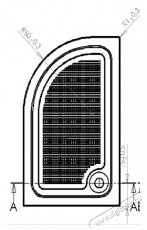 Belform Cubo, f&eacute;lk&ouml;r alak&uacute;, bal, 110x70cm H&aacute;ztart&aacute;s / Otthon / K&uuml;lt&eacute;r - F&uuml;rdőszoba / wc - Kieg&eacute;sz&iacute;tő - 536154