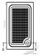 Belform Cubo Zuhanyt&aacute;lca, n&eacute;gysz&ouml;gletes, 110x70cm H&aacute;ztart&aacute;s / Otthon / K&uuml;lt&eacute;r - F&uuml;rdőszoba / wc - Kieg&eacute;sz&iacute;tő - 536153