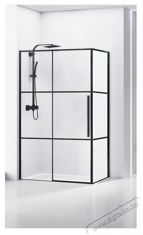 Belform Infinity 27CB1804 t&eacute;glalap alak&uacute; zuhanyparav&aacute;n, 1 tol&oacute;ajt&oacute;, 6 mm-es &uuml;veg, fekete cs&iacute;kokkal, matt fekete profil, 120x80x200 cm H&aacute;ztart&aacute;s / Otthon / K&uuml;lt&eacute;r - F&uuml;rdőszoba / wc - Kieg&eacute;sz&iacute;tő - 536139