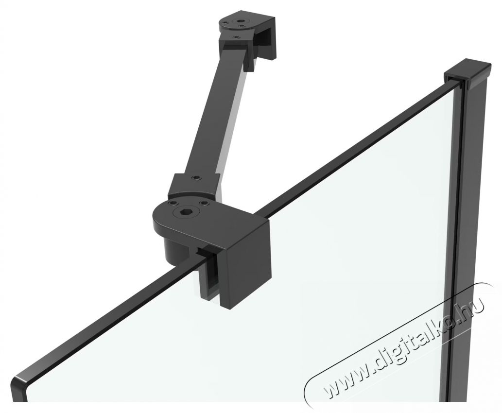 Belform Infinity 27CB2824 f&eacute;lk&ouml;r alak&uacute; zuhanyparav&aacute;n, 2 csukl&oacute;s ajt&oacute;, 6 mm-es &uuml;veg, &aacute;tl&aacute;tsz&oacute;, matt fekete profil, 80x80x200 cm H&aacute;ztart&aacute;s / Otthon / K&uuml;lt&eacute;r - F&uuml;rdőszoba / wc - Kieg&eacute;sz&iacute;tő - 536136