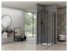 Belform Infinity 27CB2824 f&eacute;lk&ouml;r alak&uacute; zuhanyparav&aacute;n, 2 csukl&oacute;s ajt&oacute;, 6 mm-es &uuml;veg, &aacute;tl&aacute;tsz&oacute;, matt fekete profil, 80x80x200 cm H&aacute;ztart&aacute;s / Otthon / K&uuml;lt&eacute;r - F&uuml;rdőszoba / wc - Kieg&eacute;sz&iacute;tő - 536136