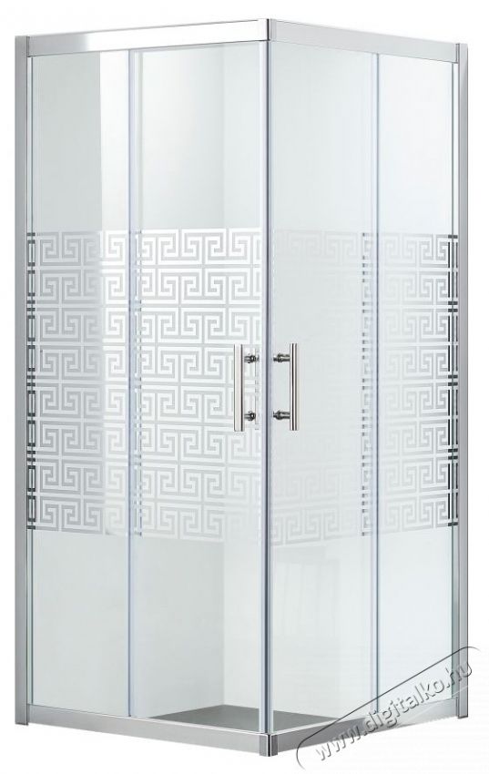 Belform Maze n&eacute;gyzet alak&uacute; zuhanykabin, 2 tol&oacute;ajt&oacute;, 6 mm-es biztons&aacute;gi &uuml;veg, &aacute;tl&aacute;tsz&oacute; &uuml;veg, kr&oacute;m profil, 80x80x185 cm H&aacute;ztart&aacute;s / Otthon / K&uuml;lt&eacute;r - F&uuml;rdőszoba / wc - Kieg&eacute;sz&iacute;tő - 536149