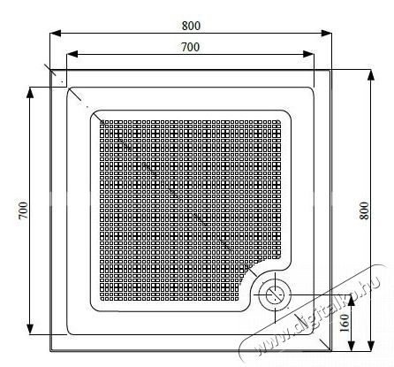 Belform Cubo Zuhanyt&aacute;lca, n&eacute;gysz&ouml;gletes, Akril+ABS, 80x80cm H&aacute;ztart&aacute;s / Otthon / K&uuml;lt&eacute;r - F&uuml;rdőszoba / wc - Kieg&eacute;sz&iacute;tő - 536164