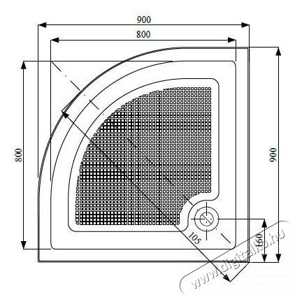 Belform Cubo, f&eacute;lk&ouml;r alak&uacute;, Akril+ABS, 90x90cm H&aacute;ztart&aacute;s / Otthon / K&uuml;lt&eacute;r - F&uuml;rdőszoba / wc - Kieg&eacute;sz&iacute;tő - 536158