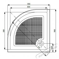 Belform Cubo, f&eacute;lk&ouml;r alak&uacute;, Akril+ABS, 90x90cm H&aacute;ztart&aacute;s / Otthon / K&uuml;lt&eacute;r - F&uuml;rdőszoba / wc - Kieg&eacute;sz&iacute;tő - 536158