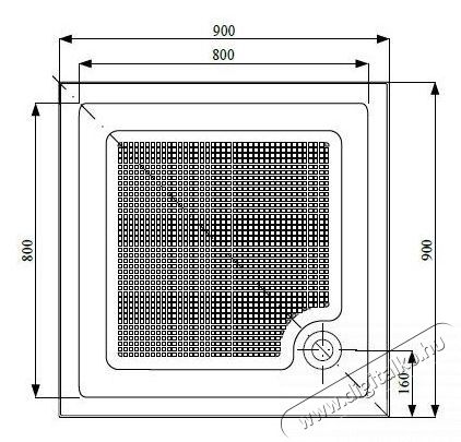 Belform Cubo Zuhanyt&aacute;lca, n&eacute;gysz&ouml;gletes, Akrill+ABS, 90x90cm H&aacute;ztart&aacute;s / Otthon / K&uuml;lt&eacute;r - F&uuml;rdőszoba / wc - Kieg&eacute;sz&iacute;tő - 536160