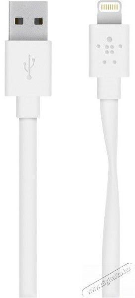 Belkin Apple Lightning 1,2m lapos iPhone kábel (F8J148BT04-WHT) - fehér Mobil / Kommunikáció / Smart - Mobiltelefon kiegészítő / tok - Kábel / átalakító - 323466