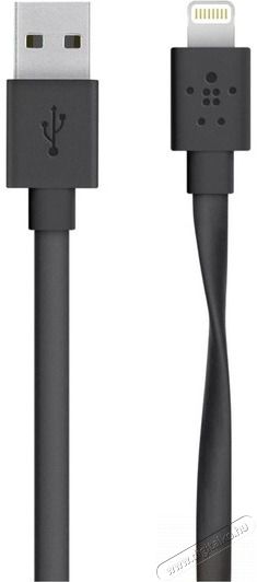 Belkin Apple Lightning 1,2m lapos iPhone kábel (F8J148BT04-BLK) - fekete Mobil / Kommunikáció / Smart - Mobiltelefon kiegészítő / tok - Kábel / átalakító - 323467