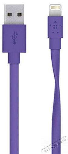 Belkin Apple Lightning 1,2m lapos iPhone kábel (F8J148BT04-PUR) - lila Mobil / Kommunikáció / Smart - Mobiltelefon kiegészítő / tok - Kábel / átalakító - 323468