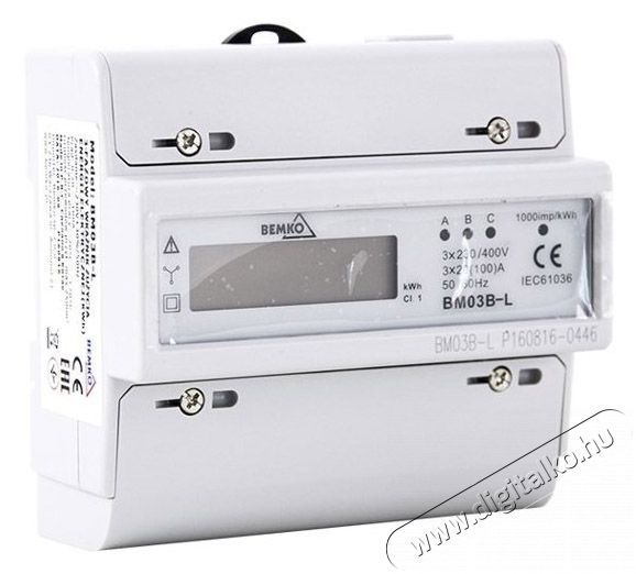 Bemko A30-BM03B-L fogyasztásmérő elektromos kijelzővel 3 fázisú Háztartás / Otthon / Kültér - Szerszám - Egyéb szerszám - 361139