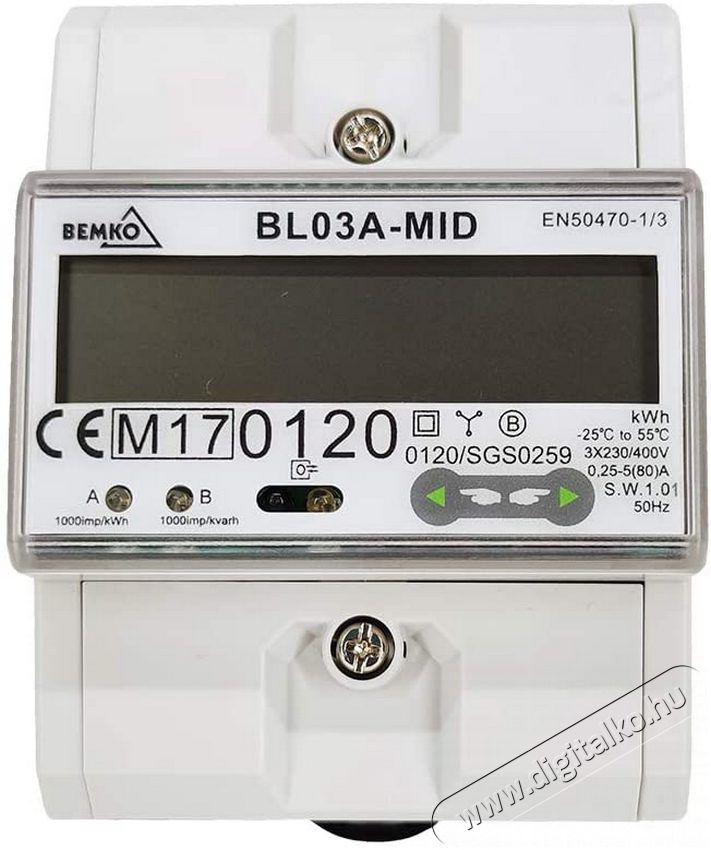 Bemko A31-BL03A-MID Fogyasztásmérő elektromos kijelzővel Háztartás / Otthon / Kültér - Szerszám - Egyéb szerszám - 361138