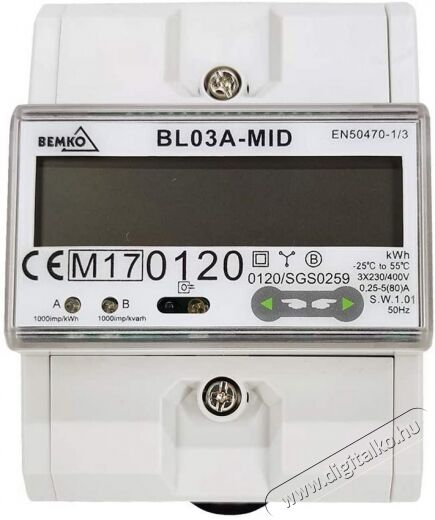 Bemko A31-BL03A-MID Fogyasztásmérő elektromos kijelzővel Háztartás / Otthon / Kültér - Szerszám - Egyéb szerszám - 361138