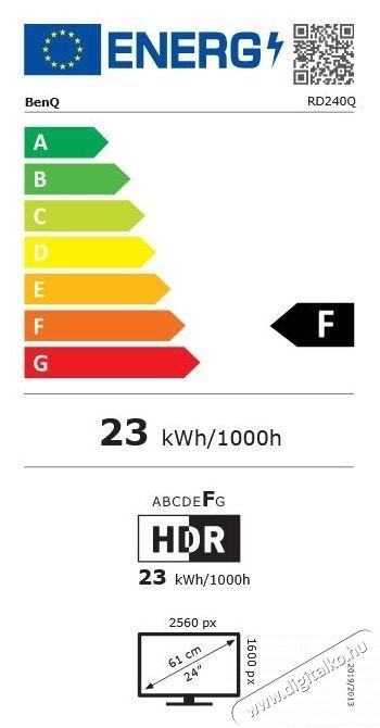 BenQ RD240Q QHD IPS LED monitor, 24 , 5 ms, 60 Hz-es v&aacute;laszidővel, fekete Iroda &eacute;s sz&aacute;m&iacute;t&aacute;stechnika - Monitor - Professzion&aacute;lis LED kijelző - 533014
