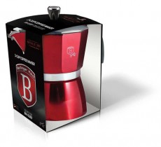 Berlinger Haus BH-6387 3 személyes metálpiros kotyogós kávéfőző Konyhai termékek - Kávéfőző / kávéörlő / kiegészítő - Kotyogó kávéfőző - 413327
