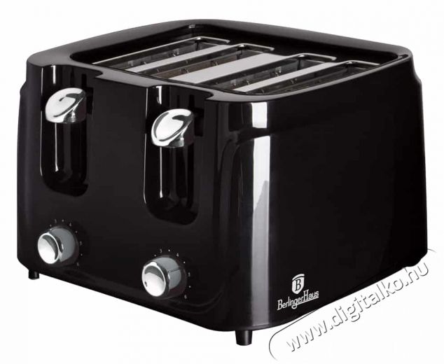 Berlinger Haus Bh/9241 fekete 4 szeletes kenyérpirító Konyhai termékek - Konyhai kisgép (sütés / főzés / hűtés / ételkészítés) - Kenyérpirító - 466516