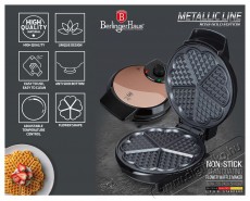 Berlinger Haus BH/9450 Gofrisütő, 700W, Tapadásmentes felület, Rózsaarany Konyhai termékek - Konyhai kisgép (sütés / főzés / hűtés / ételkészítés) - Melegszendvics / gofri sütő - 493860