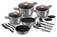 Berlinger Haus BH/7044 Moonlight Collection 17 részes edénykészlet Konyhai termékek - Edény - Edény készlet - 499920