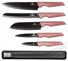 Berlinger Haus BH/2700 mágneses akasztóval, pink 6 részes késkészlet Konyhai termékek - Konyhai eszköz - Kés / olló - 500068