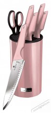 Berlinger Haus BH/2797 rozsdamentes acél állvánnyal, pink 7 részes késkészlet Konyhai termékek - Konyhai eszköz - Kés / olló - 500069