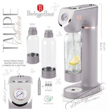 Berlinger Haus BH/8558 2 palackkal, barométerrel, matt taupe szódagép Konyhai termékek - Sodastream szódagép - Sodastream szódagép - 500090