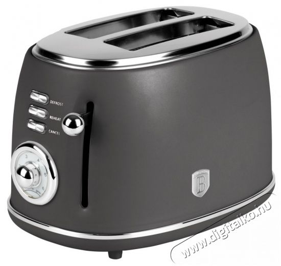 Berlinger Haus BH/9643 matt antracit 2 szeletes kenyérpirító Konyhai termékek - Konyhai kisgép (sütés / főzés / hűtés / ételkészítés) - Kenyérpirító - 500032