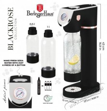 Berlinger Haus BH/8554 fekete- rózsaarany 2 palackkal szódagép Konyhai termékek - Sodastream szódagép - Sodastream szódagép - 501005
