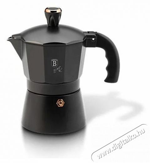 Berlinger Haus BH/8560 fekete- rose gold 3 személyes kotyogós kávéfőző Konyhai termékek - Kávéfőző / kávéörlő / kiegészítő - Kotyogó kávéfőző - 501159