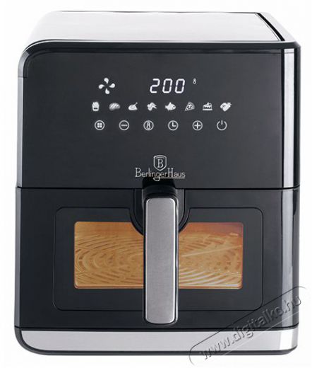 Berlinger Haus BH/9470 fekete- ezüst 7,5 L forrólevegős sütő Konyhai termékek - Konyhai kisgép (sütés / főzés / hűtés / ételkészítés) - Légkeveréses főzőgép / elektromos kukta / multifunkciós sütő - 501154