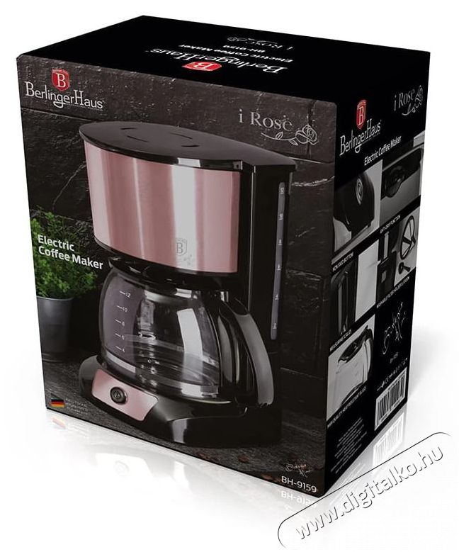 Berlinger Haus BH/9159 pink filteres kávéfőző Konyhai termékek - Kávéfőző / kávéörlő / kiegészítő - Filteres kávéfőző - 501134