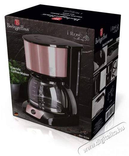 Berlinger Haus BH/9159 pink filteres kávéfőző Konyhai termékek - Kávéfőző / kávéörlő / kiegészítő - Filteres kávéfőző - 501134