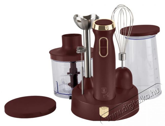 Berlinger Haus BH/9563 matt bordó 6 részes botmixer szett Konyhai termékek - Konyhai kisgép (előkészítés / feldolgozás) - Botmixer - 502437