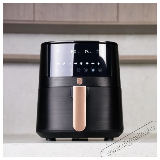Berlinger Haus BH/9537 5 L fekete- rózsaarany forrólevegős sütő Konyhai termékek - Konyhai kisgép (sütés / főzés / hűtés / ételkészítés) - Légkeveréses főzőgép / elektromos kukta / multifunkciós sütő - 503106