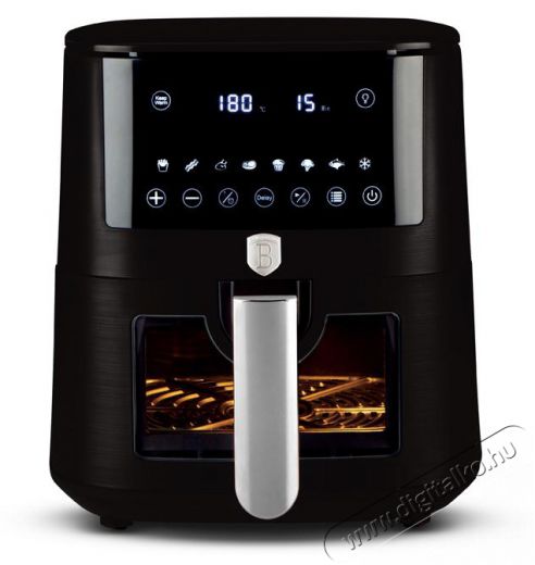 Berlinger Haus BH/9557 5 L matt fekete forrólevegős sütő Konyhai termékek - Konyhai kisgép (sütés / főzés / hűtés / ételkészítés) - Légkeveréses főzőgép / elektromos kukta / multifunkciós sütő - 503108