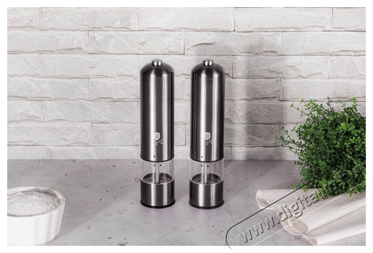 Berlinger Haus BH/9288 carbon pro 2 r&eacute;szes elektromos s&oacute;- &eacute;s borsőrlő Konyhai term&eacute;kek - Konyhai eszk&ouml;z - S&oacute; &eacute;s bors &ouml;rlő - 500080