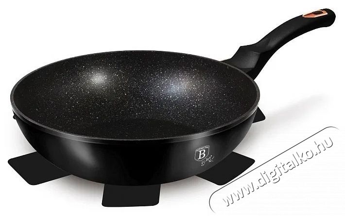 Berlinger Haus WOK serpenyő m&aacute;rv&aacute;ny fel&uuml;lettel 28cm Black Rose Collection BH-1638 Konyhai term&eacute;kek - Ed&eacute;ny - Wok serpenyő - 529280