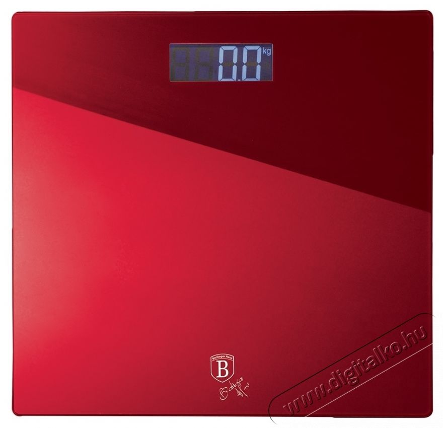 Berlinger Haus BH/9351 burgundi 150 kg kapacit&aacute;s&uacute; szem&eacute;lym&eacute;rleg Sz&eacute;ps&eacute;g&aacute;pol&aacute;s / Eg&eacute;szs&eacute;g - M&eacute;rleg - Szem&eacute;ly m&eacute;rleg - 502573