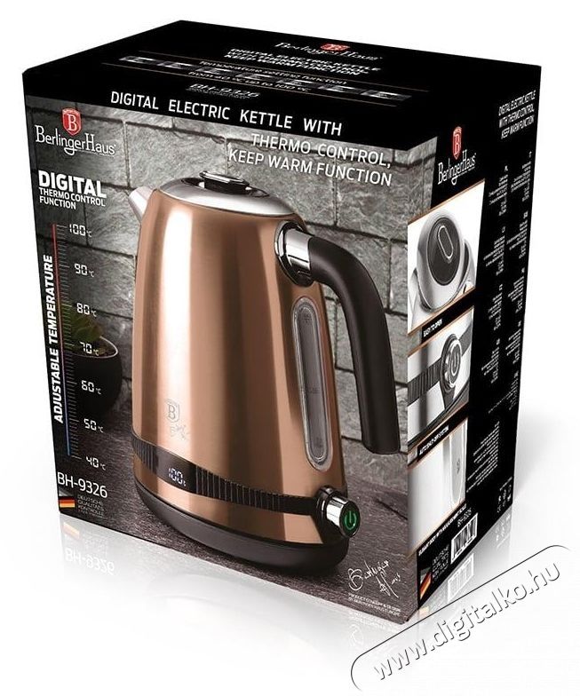 Berlinger Haus BH/9326 1,7L-es rose gold v&iacute;zforral&oacute; Konyhai term&eacute;kek - V&iacute;zforral&oacute; / teafőző - 500026