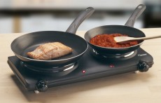Bestron AHP212D Easy Kitchen dupla főzőlap Konyhai termékek - Sütő-főzőlap, tűzhely (szabadonálló) - Elektromos főzőlap (szabadonálló) - 317122