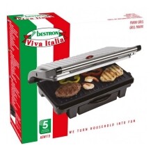 Bestron ASW113 Viva Italia panini grillsütő Konyhai termékek - Konyhai kisgép (sütés / főzés / hűtés / ételkészítés) - Kontakt grill sütő / sütőlap - 317061