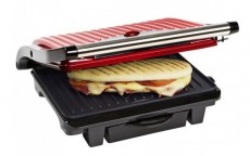 Bestron ASW113R Hotred panini grill Konyhai termékek - Konyhai kisgép (sütés / főzés / hűtés / ételkészítés) - Kontakt grill sütő / sütőlap - 317130
