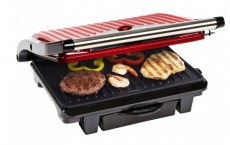 Bestron ASW113R Hotred panini grill Konyhai termékek - Konyhai kisgép (sütés / főzés / hűtés / ételkészítés) - Kontakt grill sütő / sütőlap - 317130