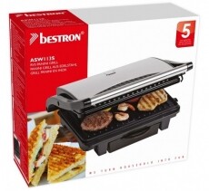 Bestron ASW113S Funcooking panini grillsütő Konyhai termékek - Konyhai kisgép (sütés / főzés / hűtés / ételkészítés) - Kontakt grill sütő / sütőlap - 317178