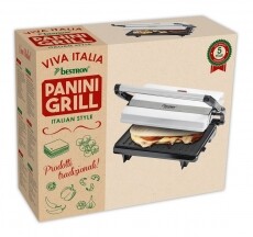 Bestron APM123W Viva Italia Panini grillsütő Konyhai termékek - Konyhai kisgép (sütés / főzés / hűtés / ételkészítés) - Kontakt grill sütő / sütőlap - 344672