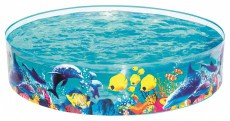 Bestway 55030 Merevfalú medence gyerekeknek 183x38 cm halas Háztartás / Otthon / Kültér - Kültér / kerti termék / grill - Kiegészítő - 475935