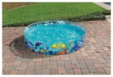 Bestway 55030 Merevfalú medence gyerekeknek 183x38 cm halas Háztartás / Otthon / Kültér - Kültér / kerti termék / grill - Kiegészítő - 475935