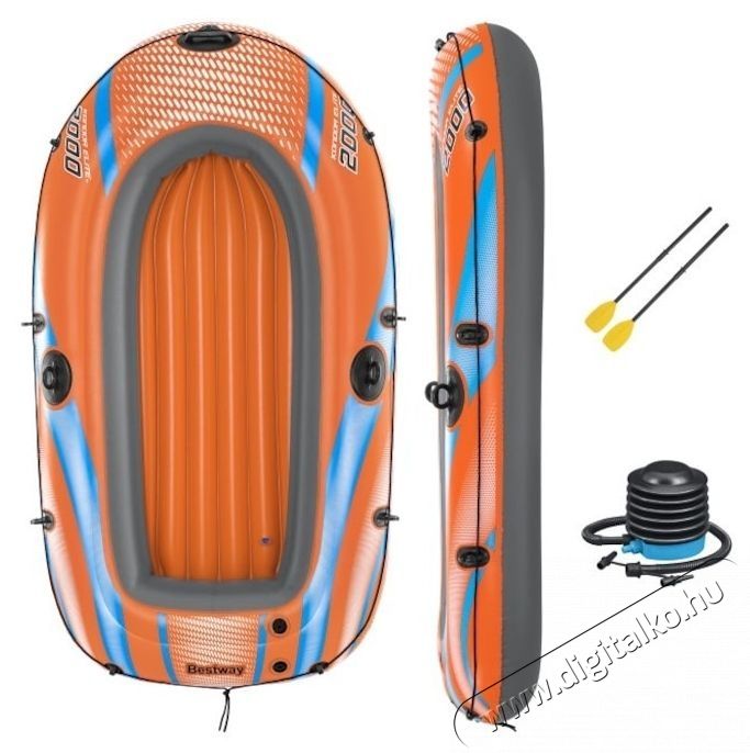 Bestway Kondor Elite 2000 gumics&oacute;nak k&eacute;szlet, 196 x 106 x 31 cm, maxim&aacute;lis terhelhetős&eacute;g 120kg, 1 p&aacute;r evező, k&eacute;zi pumpa mell&eacute;kelve H&aacute;ztart&aacute;s / Otthon / K&uuml;lt&eacute;r - J&aacute;t&eacute;k / Sport - V&iacute;zi j&aacute;t&eacute;k - 533018